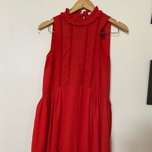 Sunday Best poppy/orange trapeze dress xs